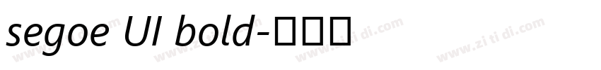 segoe UI bold字体转换
